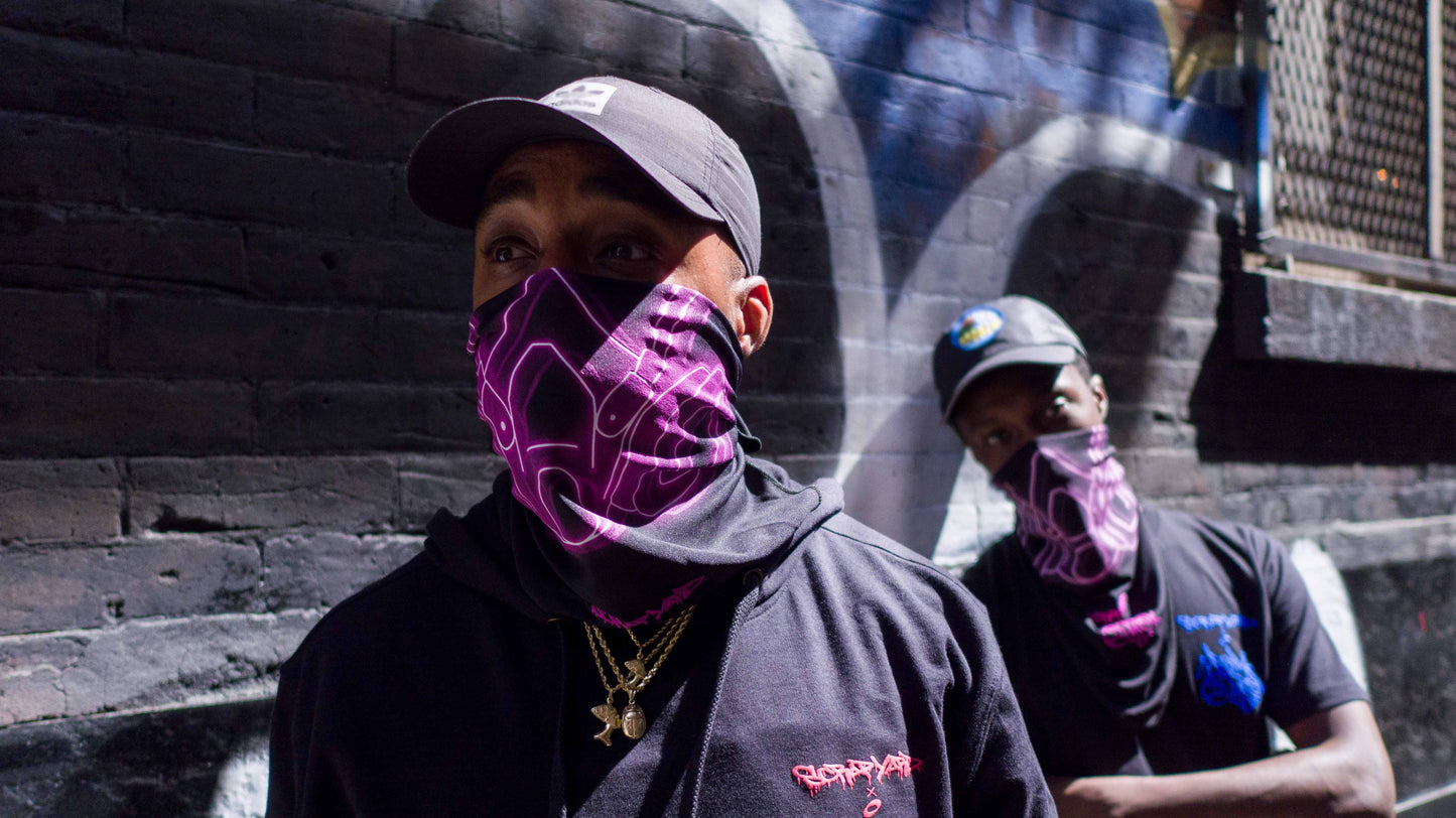 NEON PINK RESPIRATOR BANDANA