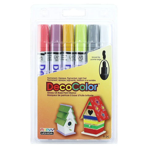 DecoColor 6 Pack Broad Tip