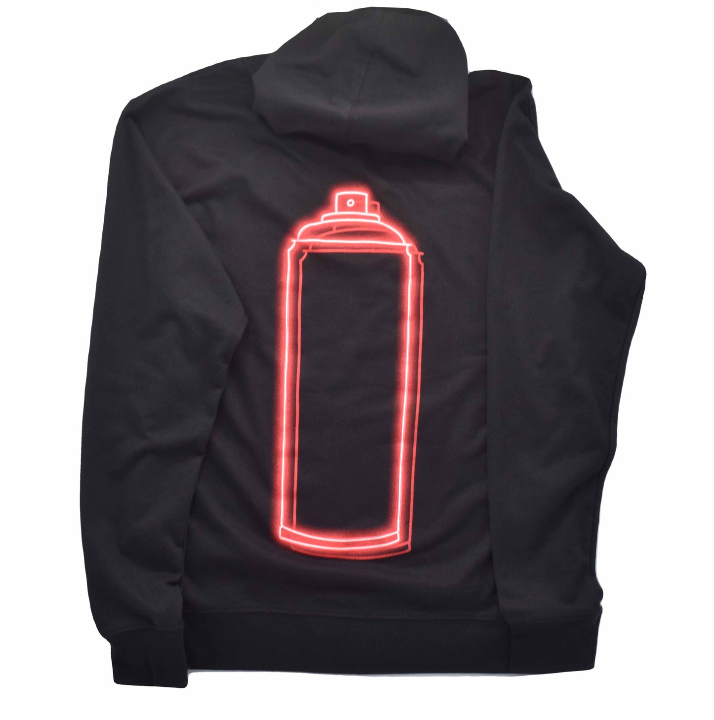 NEON RED SPRAY CAN HOODIE