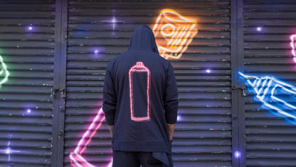 NEON RED SPRAY CAN HOODIE